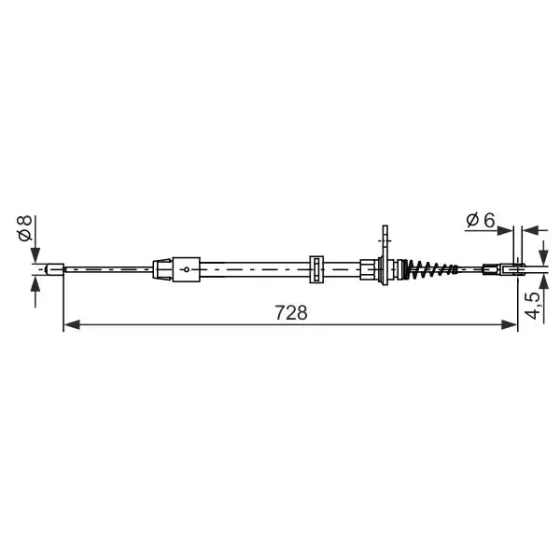 Bosch El Fren Halatı (Arka) – 1987482301 / OEM A2044202385 ürün görseli
