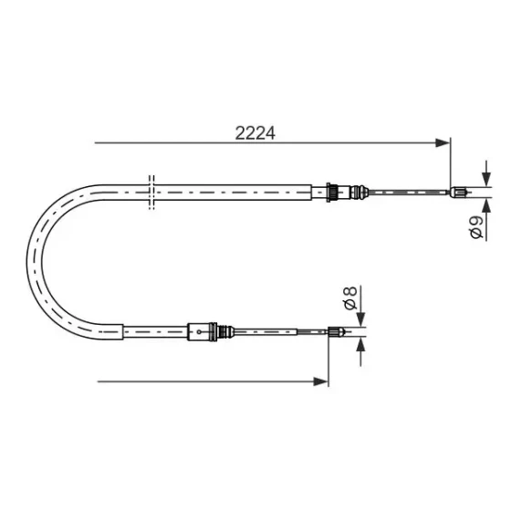 Bosch El Fren Halatı (Arka) – 1987482303 / OEM 365300001N ürün görseli