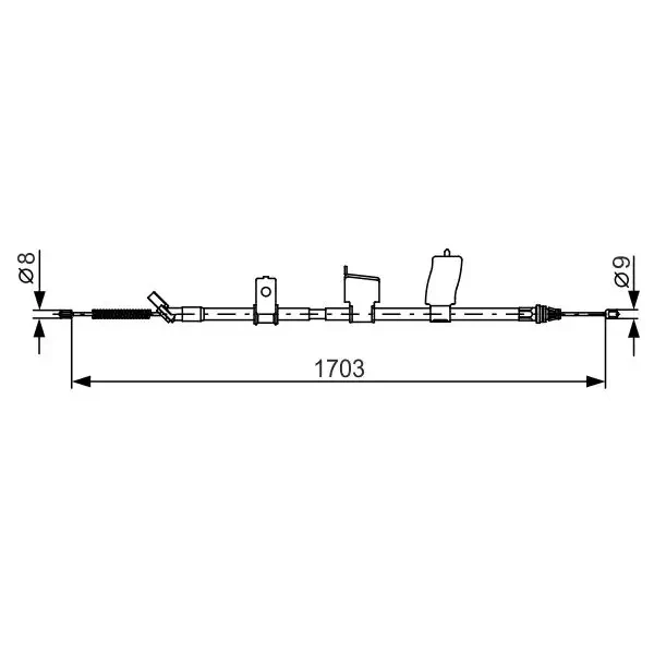 Bosch El Fren Halatı (Arka) – 1987482338 / OEM 36531JD00A