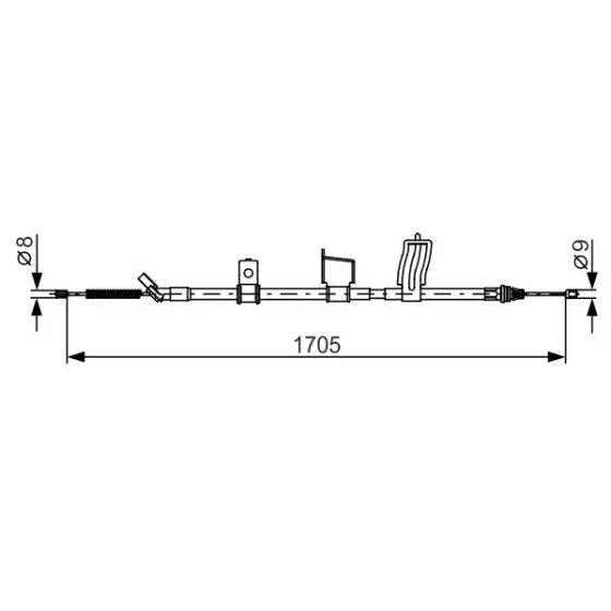 Bosch El Fren Halatı (Arka) – 1987482339 / OEM 36530JD00A ürün görseli