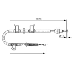 Bosch El Fren Halatı (Arka) – 1987482361 / OEM 597601H400