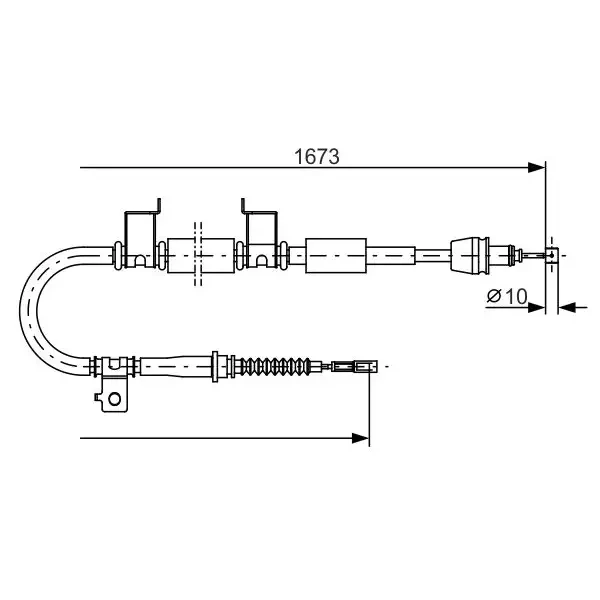 Bosch El Fren Halatı (Arka) – 1987482362 / OEM 597701H400