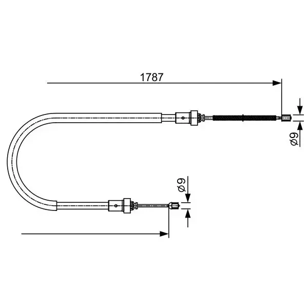Bosch El Fren Halatı (Arka) – 1987482410 / OEM 8200820595