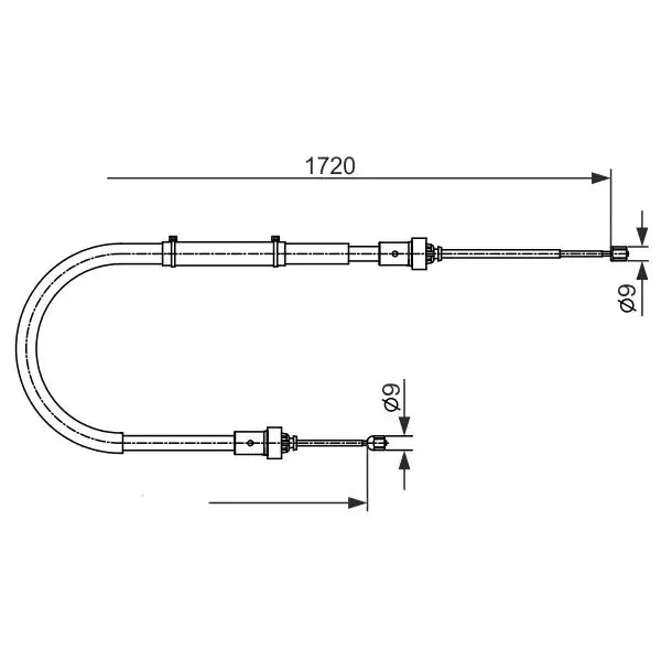 Bosch El Fren Halatı (Arka) – 1987482411 / OEM 8200855403