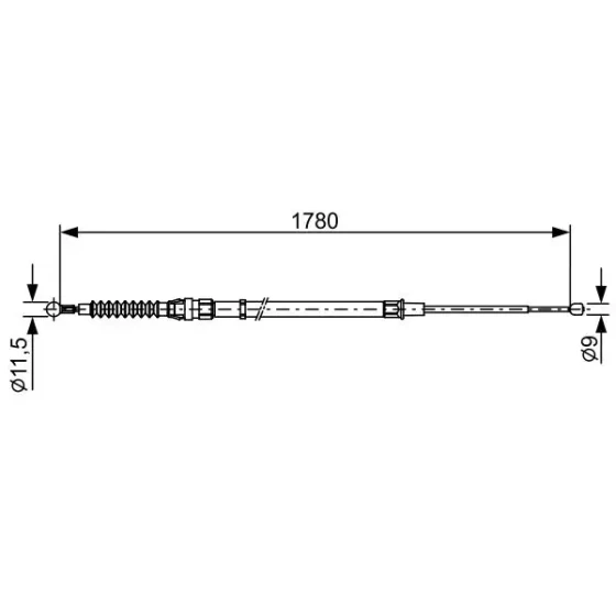 Bosch El Fren Halatı (Arka) – 1987482458 / OEM 6R0609721E ürün görseli