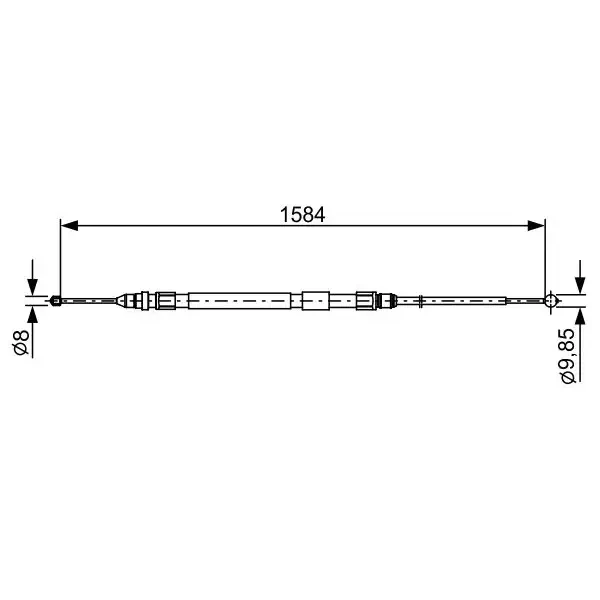 Bosch El Fren Halatı (Arka) – 1987482491 / OEM 34406792269