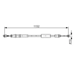 Bosch El Fren Halatı (arka Sağ) – 1987482025 / OEM A6394270538