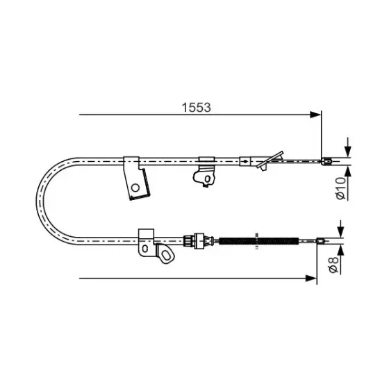 Bosch El Fren Halatı (arka Sağ) – 1987482156 / OEM 464200D010 ürün görseli