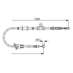 Bosch El Fren Halatı (arka Sağ) – 1987482246 / OEM MR914269