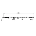 Bosch El Fren Halatı (arka Sağ) – 1987482306 / OEM 4642012490