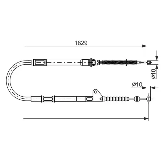 Bosch El Fren Halatı (arka Sol) – 1987477545 / OEM 4643005020 ürün görseli