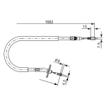 Bosch El Fren Halatı (arka Sol) – 1987477703 / OEM A6674204685