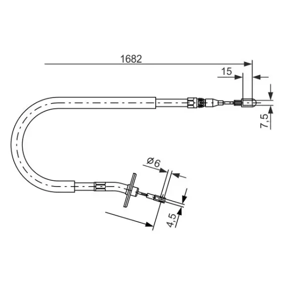 Bosch El Fren Halatı (arka Sol) – 1987477703 / OEM A6674204685 ürün görseli