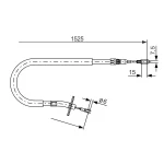 Bosch El Fren Halatı (arka Sol) – 1987477858 / OEM A9044200185