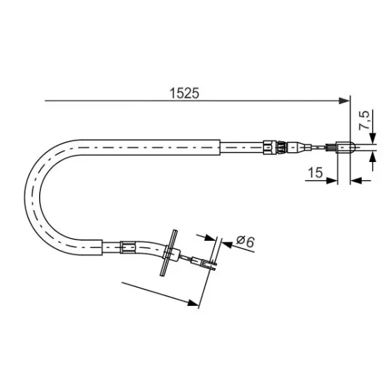 Bosch El Fren Halatı (arka Sol) – 1987477858 / OEM A9044200185 ürün görseli