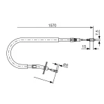 Bosch El Fren Halatı (arka Sol) – 1987477860 / OEM A9044200585