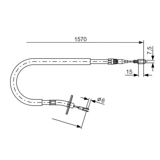 Bosch El Fren Halatı (arka Sol) – 1987477860 / OEM A9044200585 ürün görseli