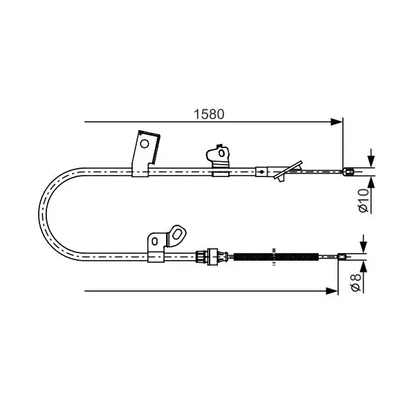 Bosch El Fren Halatı (arka Sol) – 1987482155 / OEM 464300D010
