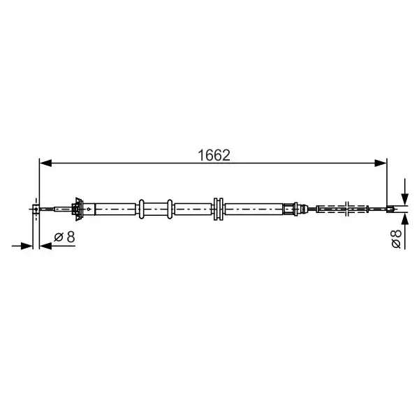 Bosch El Fren Halatı (arka Sol) – 1987482206 / OEM 51784535