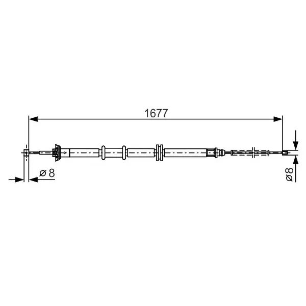 Bosch El Fren Halatı (arka Sol) – 1987482208 / OEM 51784536