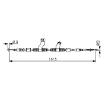 Bosch El Fren Halatı (arka Sol) – 1987482353 / OEM 96808379