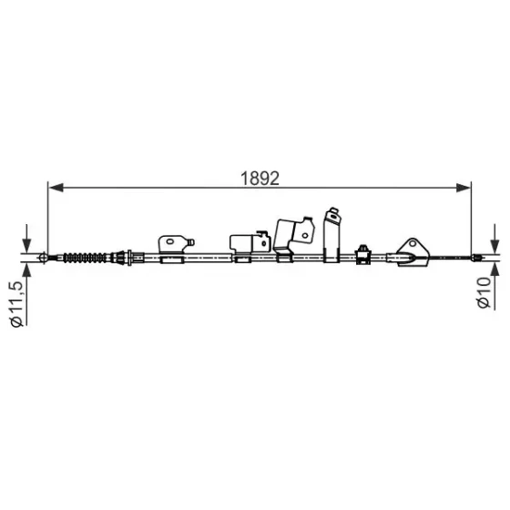 Bosch El Fren Halatı (arka Sol) – 1987482439 / OEM 4643002121 ürün görseli