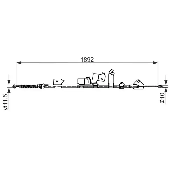 Bosch El Fren Halatı (arka Sol) – 1987482439 / OEM 4643002121