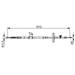 Bosch El Fren Halatı (arka Sol) – 1987482503 / OEM 13409696