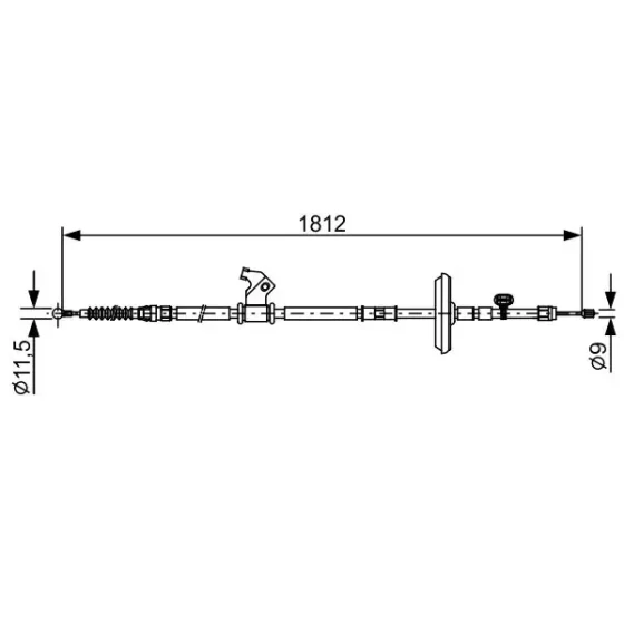 Bosch El Fren Halatı (arka Sol) – 1987482503 / OEM 13409696 ürün görseli