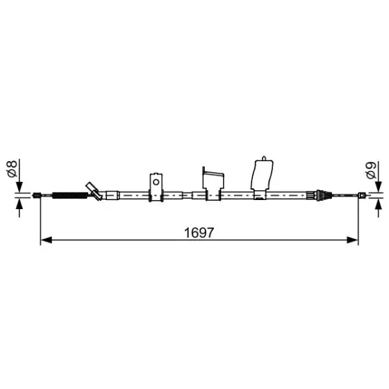 Bosch El Fren Halatı (arka Sol) – 1987482627 / OEM 36531JG00A ürün görseli