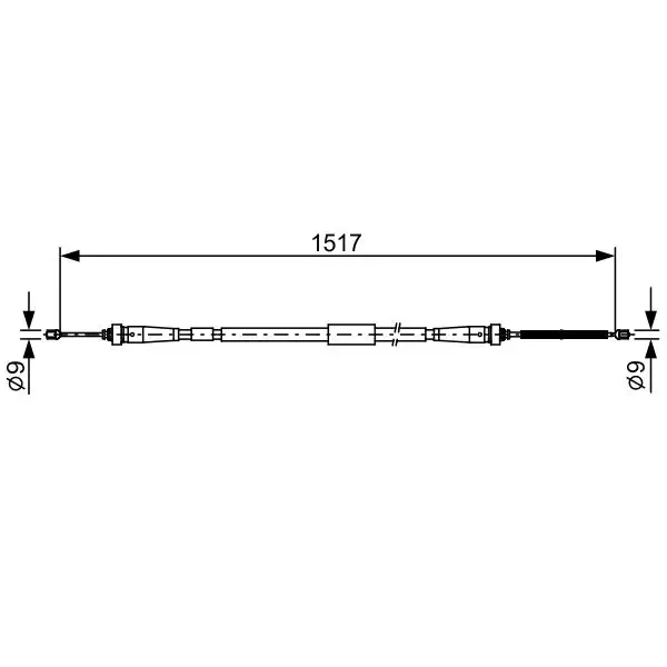 Bosch El Fren Halatı (arka Sol) – 1987482639 / OEM 365315806R