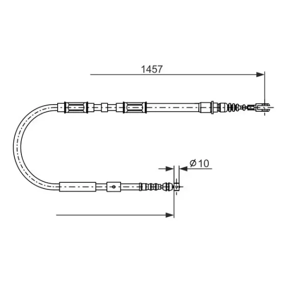 Bosch El Fren Halatı (arka Sol) – 1987482900 / OEM 4642012390 ürün görseli