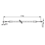 Bosch El Fren Halatı (Ön) – 1987477902 / OEM A1634200285