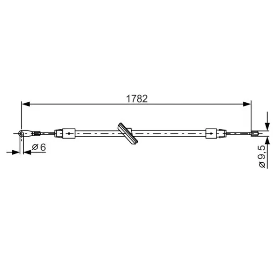 Bosch El Fren Halatı (Ön) – 1987477902 / OEM A1634200285 ürün görseli