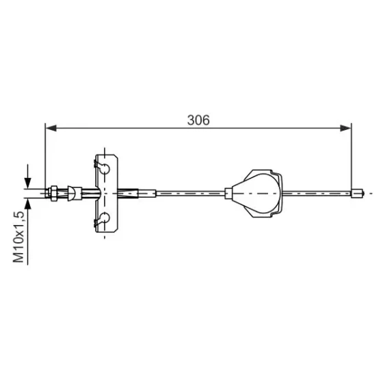Bosch El Fren Halatı (Ön) – 1987477990 / OEM 1349905 ürün görseli