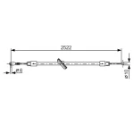 Bosch El Fren Halatı (Ön) – 1987482029 / OEM A9064202385