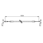 Bosch El Fren Halatı (Ön) – 1987482380 / OEM A9064205785