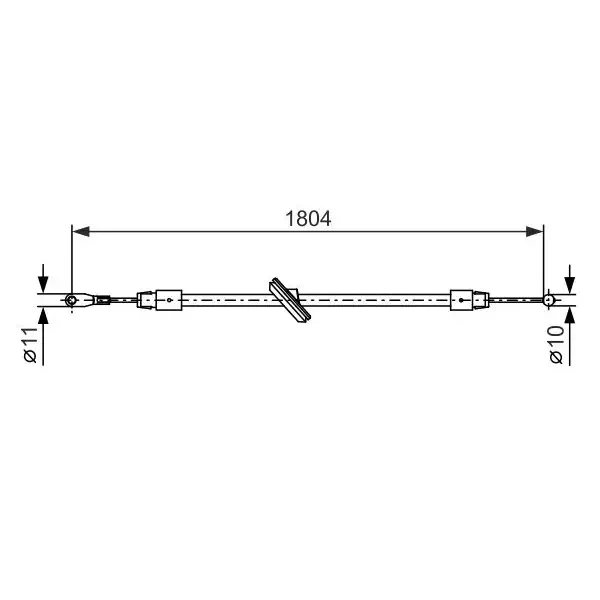 Bosch El Fren Halatı (Ön) – 1987482380 / OEM A9064205785