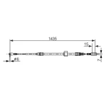 Bosch El Fren Halatı (Orta) – 1987477853 / OEM A9014202085