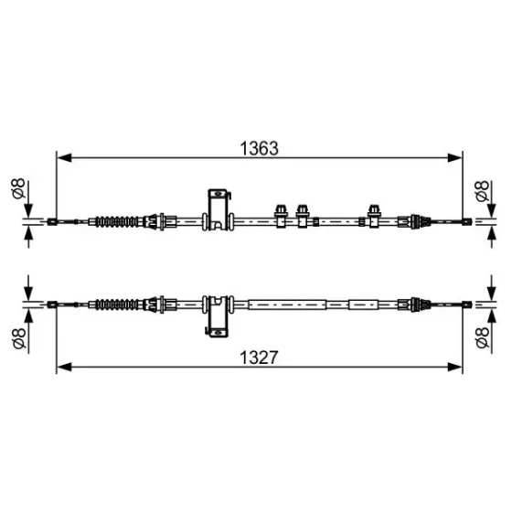 Bosch El Fren Halatı (Orta) – 1987482453 / OEM 1949912 ürün görseli