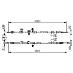 Bosch El Fren Halatı (Orta) – 1987482709 / OEM CV612A603BC