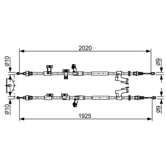 Bosch El Fren Halatı (Orta) – 1987482709 / OEM CV612A603BC ürün görseli