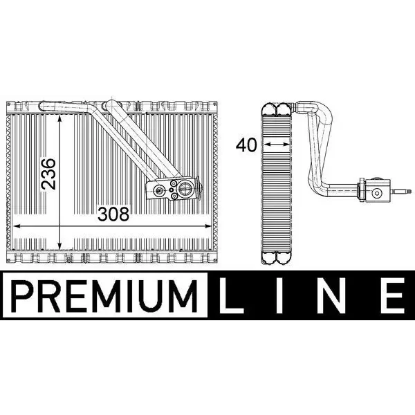 Mahle Evaporator Mercedes-benz W447 Vito OM622 Arka Klima Radyatörü - Kod MHL-AE127000P - OEM A0008304801