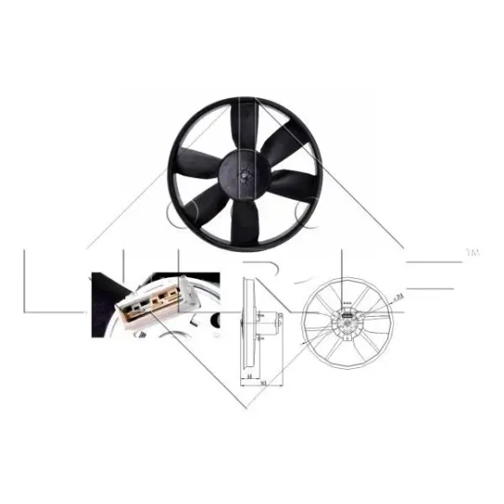 NRF Fan Motoru – 47402 / OEM 1H0959455 ürün görseli