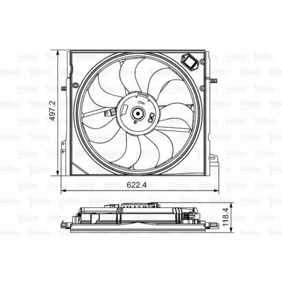 Valeo Fan Motoru – 698582 / OEM 214814EB0A ürün görseli