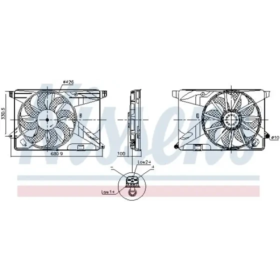 Nissens Fan Motoru – 850124 / OEM 95301358 ürün görseli