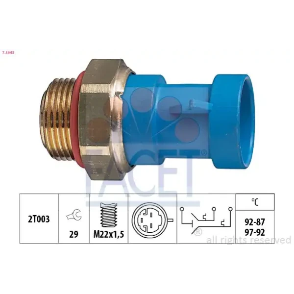 Facet Fan Müşürü – 7.5643 / OEM 60809247