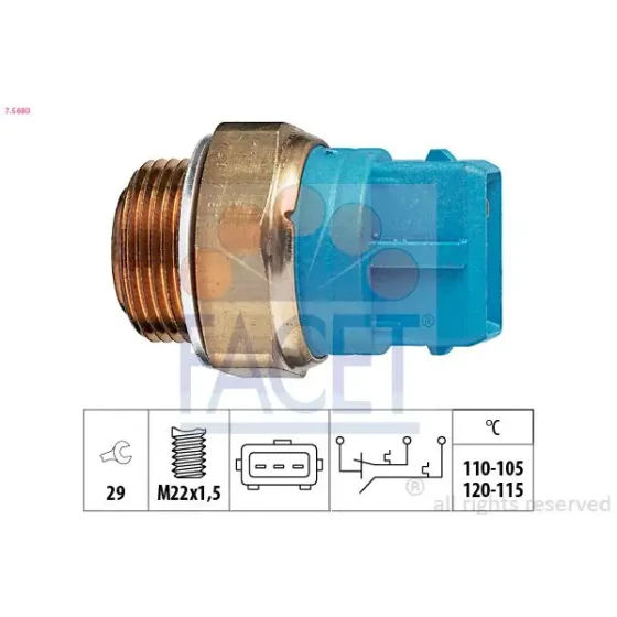 Facet Fan Müşürü – 7.5680 / OEM 90506499 ürün görseli