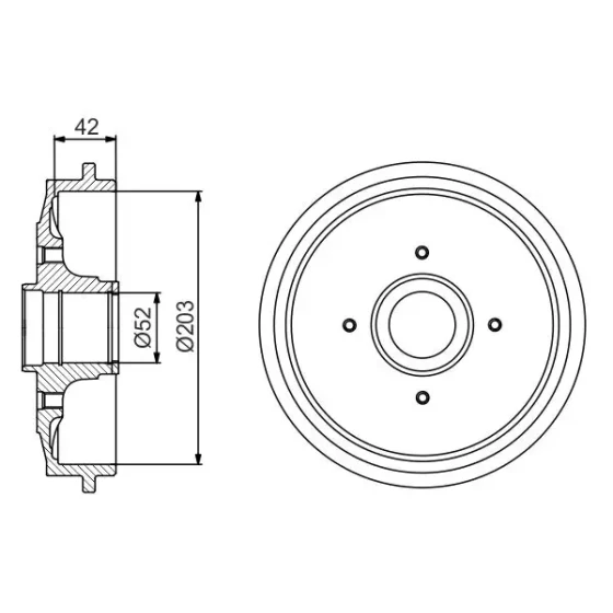 Bosch Fren Kampanası – 0986477201 / OEM 424749 ürün görseli