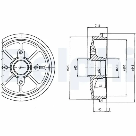 Delphi Fren Kampanası – BF484 / OEM 424749 ürün görseli